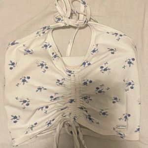 Hollister Self Tie Cropped Top